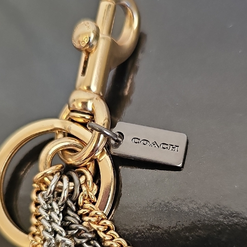 Coach Perforated Letters Charm Key Fob (Style No. 91474) Like New - Picture 6 of 8